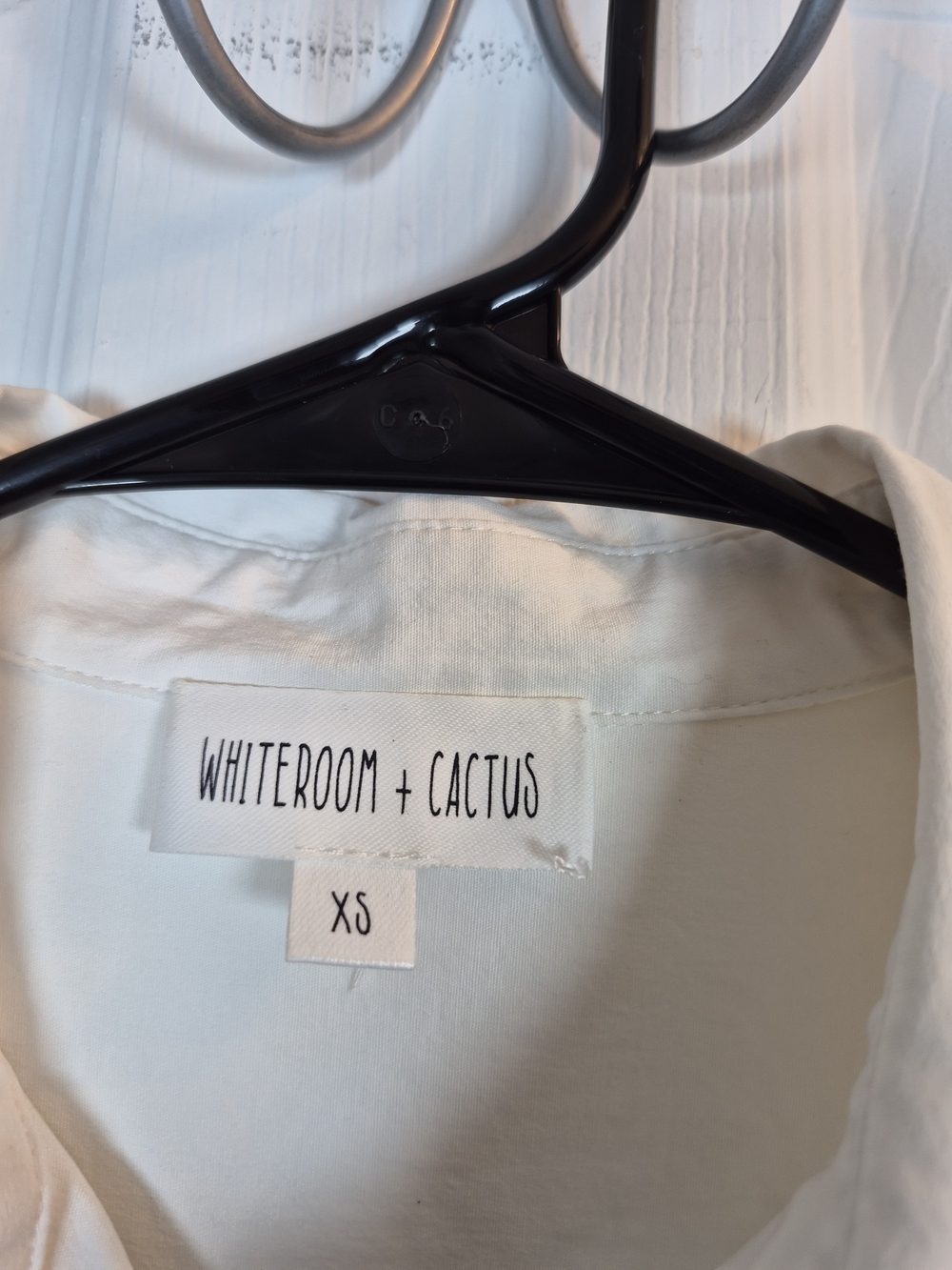 Whiteroom + Cactus White Cotton Peplum Button Down Shirt Dress Blouse XS - Picture 6 of 7